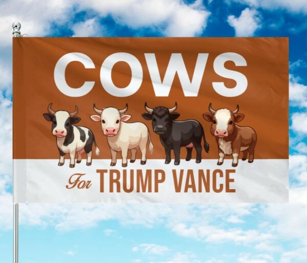 Cows For Trump Vance Flag, Trump Vance Kennedy Flag, Trump For President, Republican Flag, USA President Election 2024 Flag