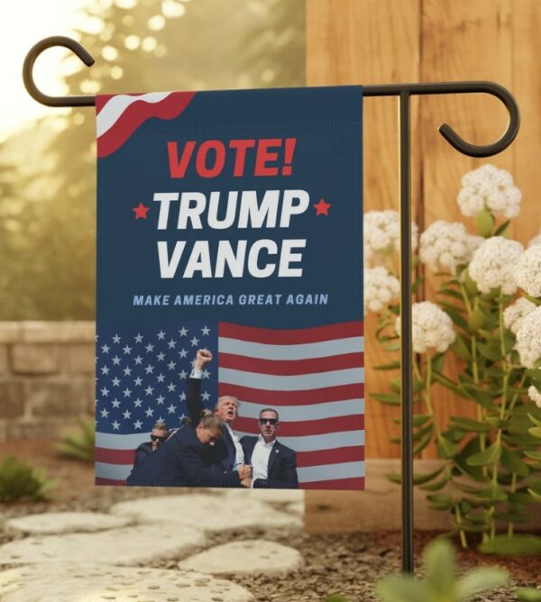 Donald Trump & J.D. Vance 2024 Garden Flag, Trump 2024 Flag, MAGA Garden Flag, Make America Great Again Flag, Trump Vance Outdoor Flag2