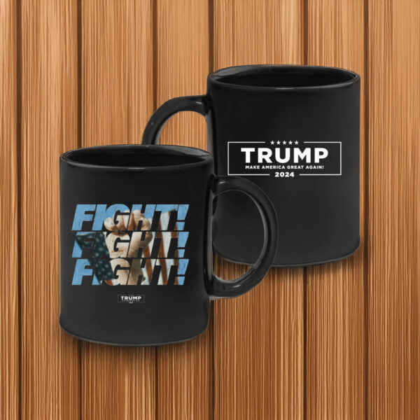 Fight Fist Black Coffee Mug