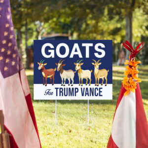 Goats For Trump Vance Yard Sign 7 Goats For Trump Vance Yard Sign, President Election 2024