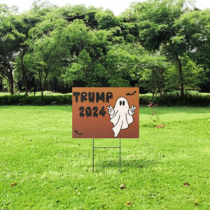 Halloween Trump 2024 Yard Sign 5 Halloween Trump 2024 Yard Sign, Spooky Ghost Trump Sign