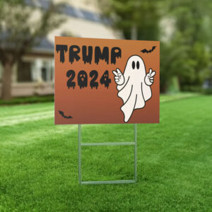 Halloween Trump 2024 Yard Sign 6 Halloween Trump 2024 Yard Sign, Spooky Ghost Trump Sign, Halloween Election Decoration