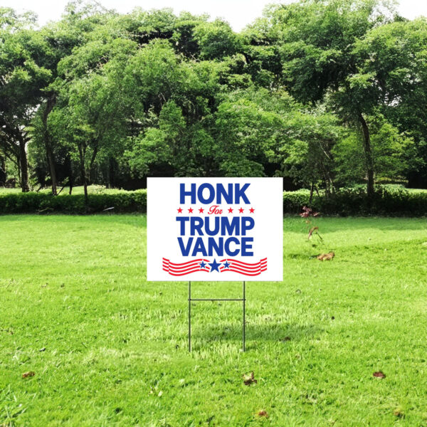 Honk For Trump Vance Yard Sign, Trump Vance Yard Sign, Republican Garden Sign, President Election 2024