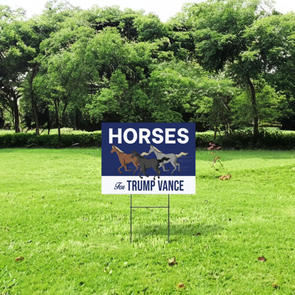 Horses For Trump Vance Yard Sign, Trump Vance Yard Sign, Republican Garden Sign, President Election 2024