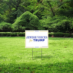 Jewish Voices for Trump Yard Sign 5 Jewish Voices for Trump Yard Sign US