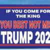MAGA TRUMP VANCE If you ceom for the king, you best not miss 2024 Donald Trump Flag Yard Sign Banner