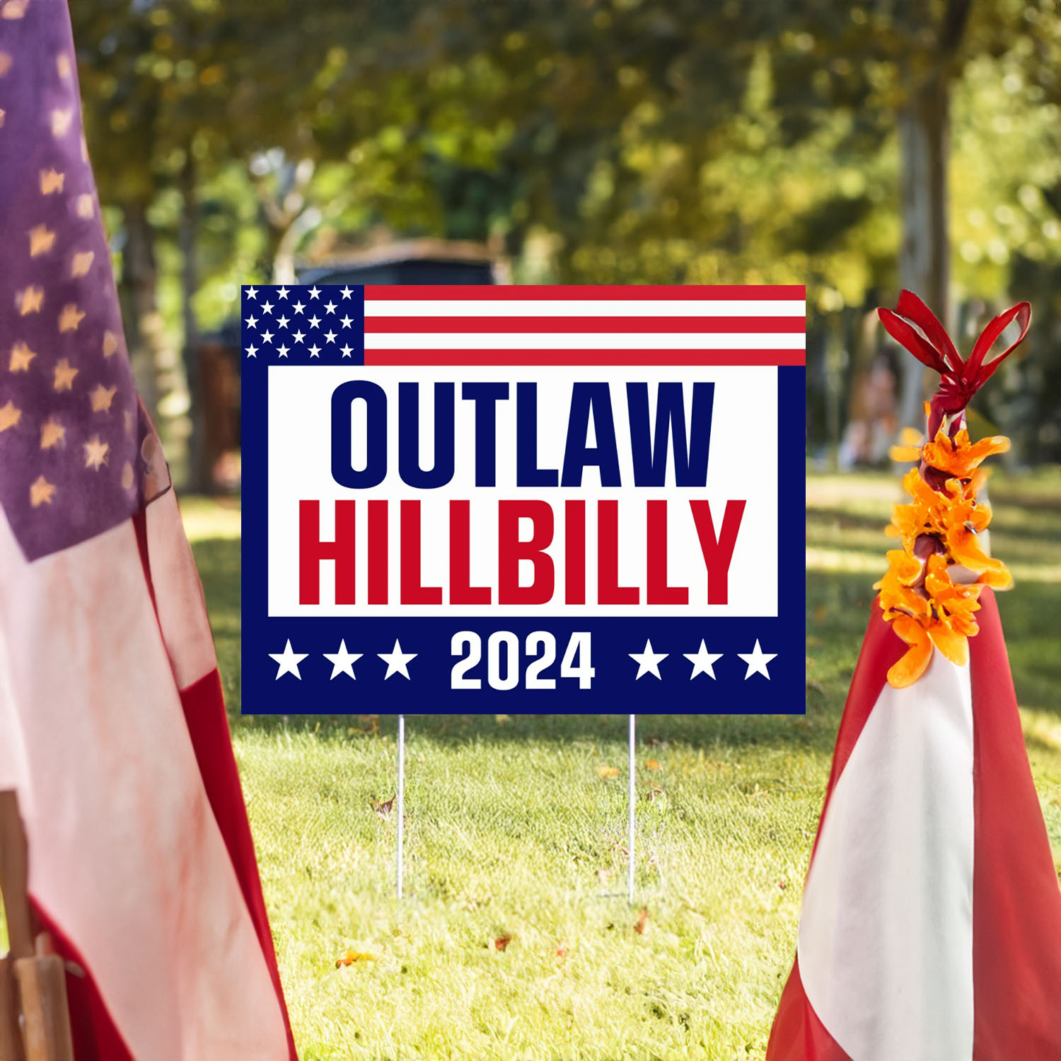 Outlaw Hillbilly 2024 Yard Sign, Trump Vance Yard Sign 9 Outlaw Hillbilly 2024 Yard Sign, Trump Vance Yard Sign, President Election