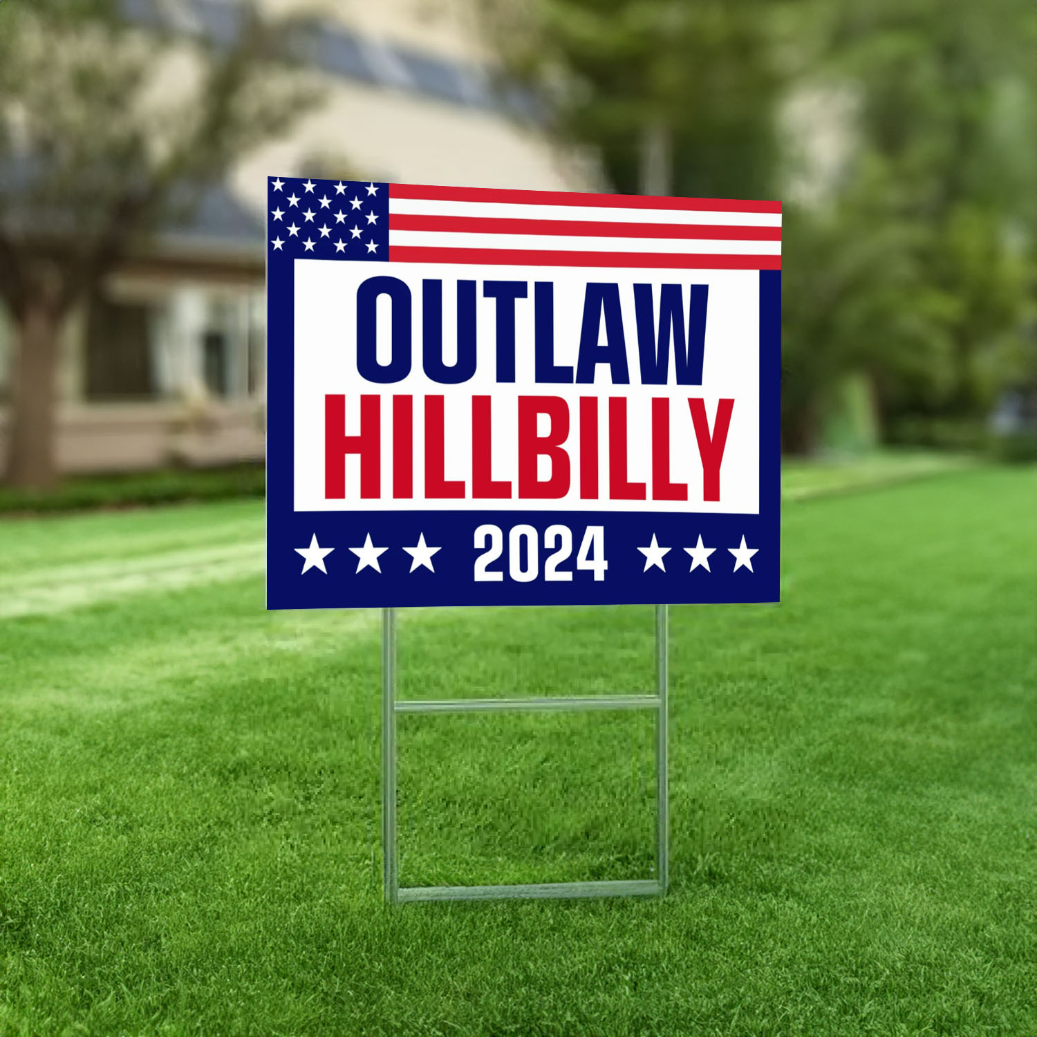 Outlaw Hillbilly 2024 Yard Sign, Trump Vance Yard Sign 10 Outlaw Hillbilly 2024 Yard Sign, Trump Vance Yard Sign, Republican Garden Sign