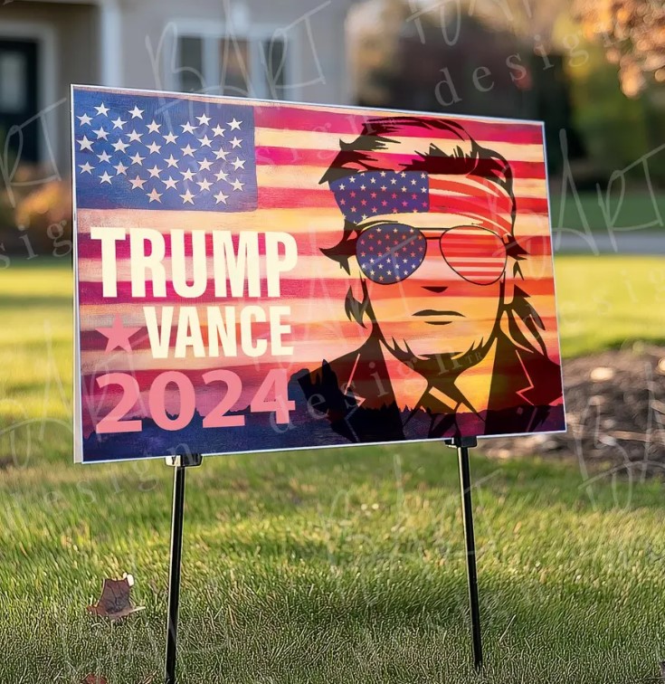 Printable Trump 2024 & Vance Yard Sign | 18x24 Inch Campaign Sign | Trump Digital Download 4 Printable Trump 2024 & Vance Yard Sign 18x24 Inch Campaign Sign Trump Digital Download