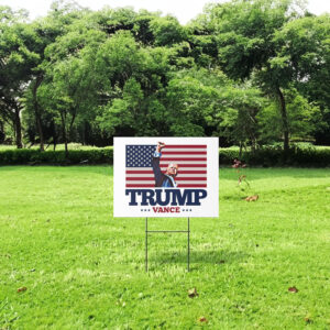 TRUMP VANCE Fist Pump Yard Sign 7 TRUMP VANCE Fist Pump Yard Sign 2024 Presidential Election