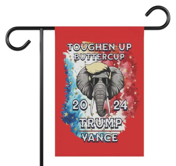 TRUMPVANCE yard flag 2024 election, Trump support, Toughen up Buttercup, Garden & House Banner1