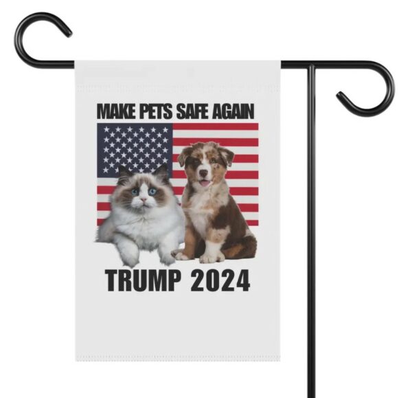 They're eating our cats and dogs, Vote Trump flag, Political Election, 2024, Vote Trump Vance Garden & House Banner, MAGA, Trump Campaign2