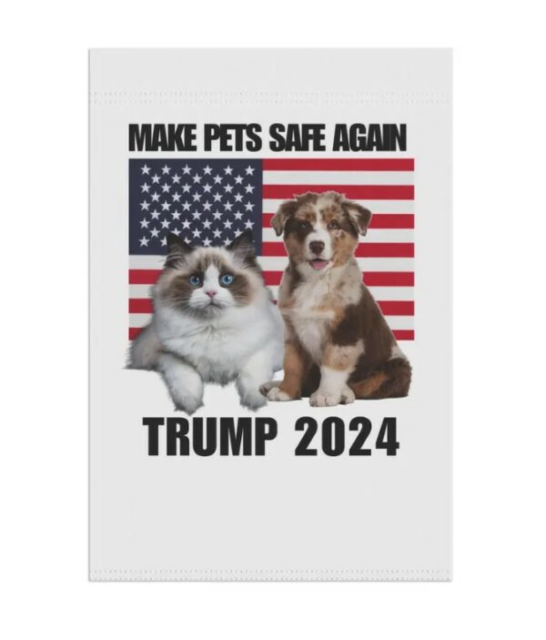 They're eating our cats and dogs, Vote Trump flag, Political Election, 2024, Vote Trump Vance Garden & House Banner, MAGA, Trump Campaign3