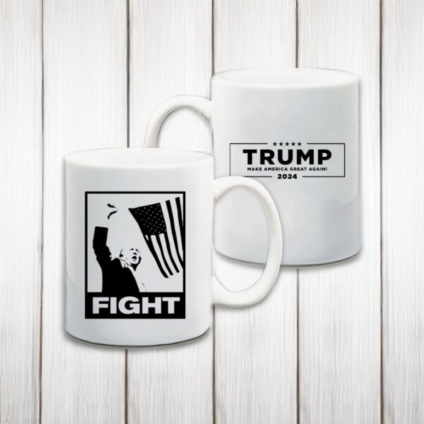 Trump Fight White Coffee Mug