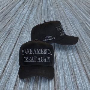Trump Never Surrender Black MAGA Hat 12 Trump Never Surrender Black MAGA Hats