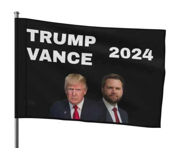 Trump Vance 2024 Black Flag MAGA Make America Great Again Gift for Her Gift for Him Custom Design