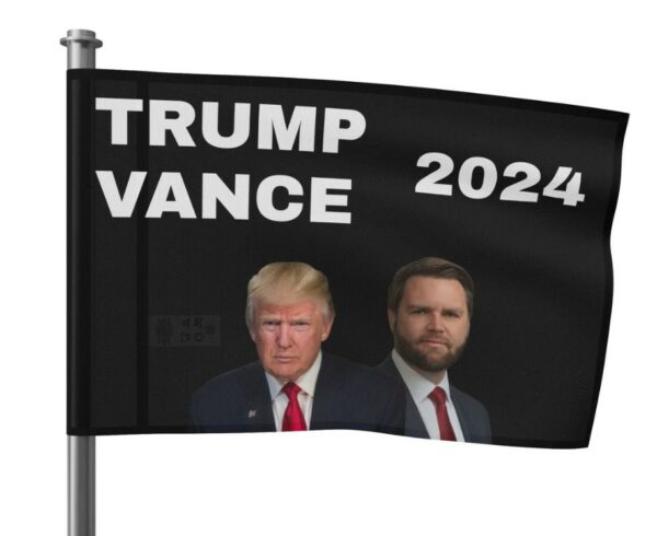 Trump Vance 2024 Black Flag MAGA Make America Great Again Gift for Her Gift for Him Custom Design1