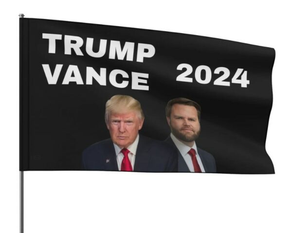 Trump Vance 2024 Black Flag MAGA Make America Great Again Gift for Her Gift for Him Custom Design2