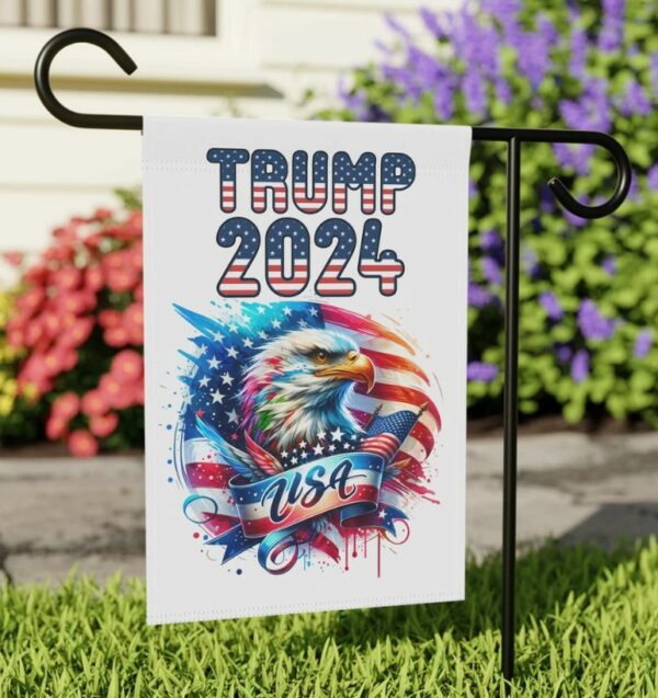 Trump Vance 2024 Garden Banner, Take America Back, Patriotic Yard Decor, American Flag Garden Sign, 12x18 Yard Flag, Political Yard Sign