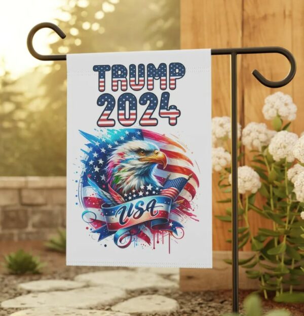 Trump Vance 2024 Garden Banner, Take America Back, Patriotic Yard Decor, American Flag Garden Sign, 12x18 Yard Flag, Political Yard Sign1