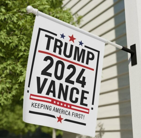 Trump Vance 2024 Lawn Flag Trump Flag Trump Banner Garden & House Banner 24.5' × 32' Trump 2024 Trump VP Pick JD Vance Vice President 2024