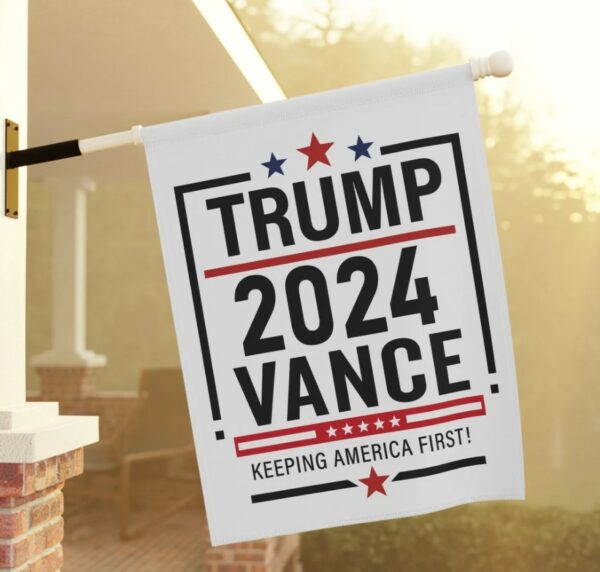 Trump Vance 2024 Lawn Flag Trump Flag Trump Banner Garden & House Banner 24.5 × 32 Trump 2024 Trump VP Pick JD Vance Vice President 20241