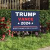 Trump Vance 2024 Lawn Sign, Yard Decor, USA Election 2024, Conservative Support, Vote for Republican. Political Outdoor Sign, Patriotic