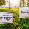 Trump Vance 2024 Make America Great Again Yard Sign with Stakes, Double Sided Political Yard Sign for Republican Party Personalized Donald
