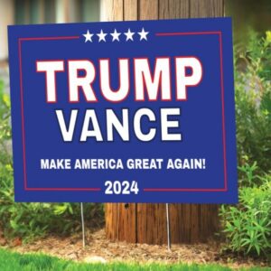 Trump Vance 2024 Yard Sign, Donald Trump President JD Vance, 18" x 12" Double-Sided Outside Lawn Decoration, Metal Stake Included, USA MADE 6 Trump Vance 2024 Yard Sign, Donald Trump President JD Vance, 18 x 12 Double-Sided Outside Lawn Decoration, Metal Stake Included, USA MADE2