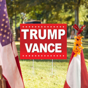 Trump Vance 2024 Yard sign 5 Trump Vance 2024 Yard Sign (Single or Double-Siided)-red MAGA
