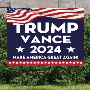 Trump Vance 2024 Yard Sign, Trump Vance Make America Great Again Yard Sign, Trump For President Yard Sign H-stake Included TD-0723-RD2Q 5 Trump Vance 2024 Yard Sign, Trump Vance Make America Great Again Yard Sign, Trump For President Yard Sign H-stake Included TD-0723-RD2Q3