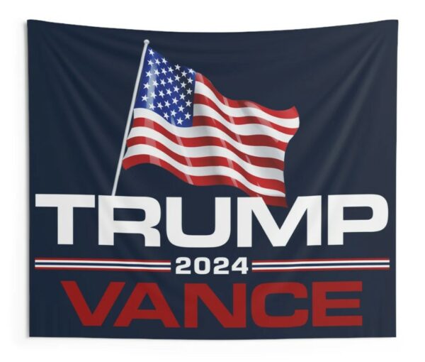 Trump Vance Election Flag with Waving Flag Design Interior