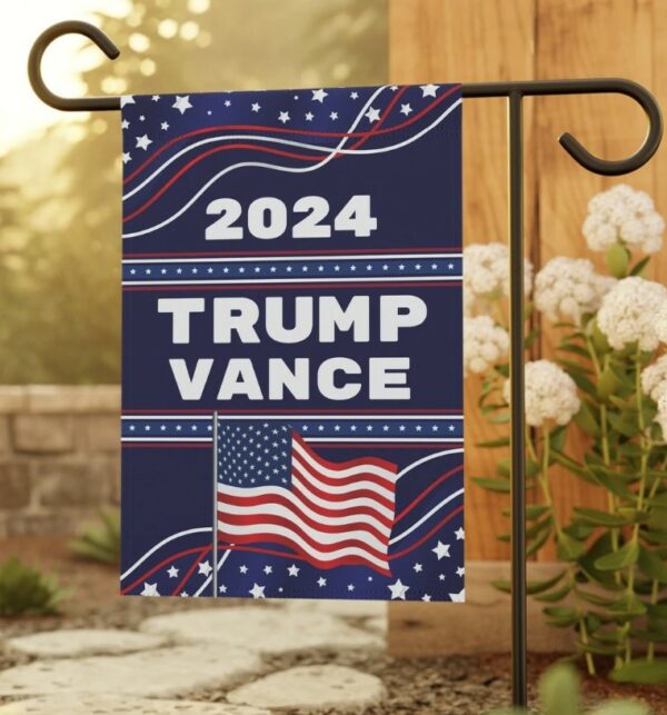 Trump Vance Flag Yard Sign, Double-Sided 12x18 Hanging Garden Flag President Election Republican Outdoor Patriotic Decor, Trump Vance Flag