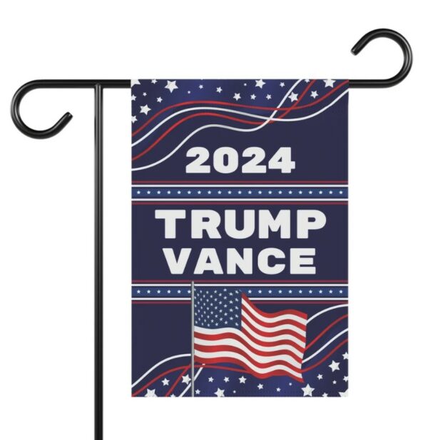 Trump Vance Flag Yard Sign, Double-Sided 12x18 Hanging Garden Flag President Election Republican Outdoor Patriotic Decor, Trump Vance Flag1