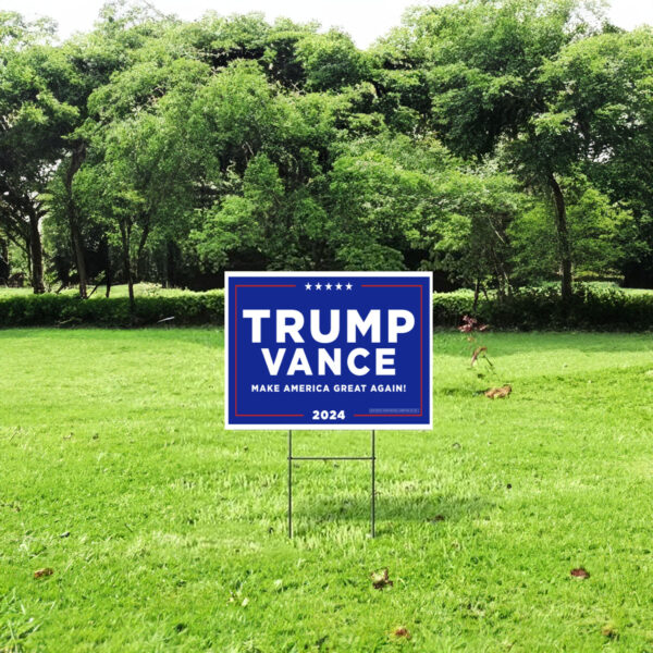 Trump-Vance Make America Great Again Blue Yard Signs Us