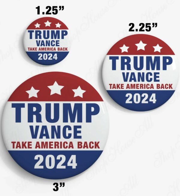 Trump Vance Make America Great Again Button US