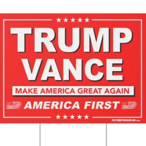 Trump Vance Plastic Yard Sign 5 Trump Vance Plastic Yard Sign2