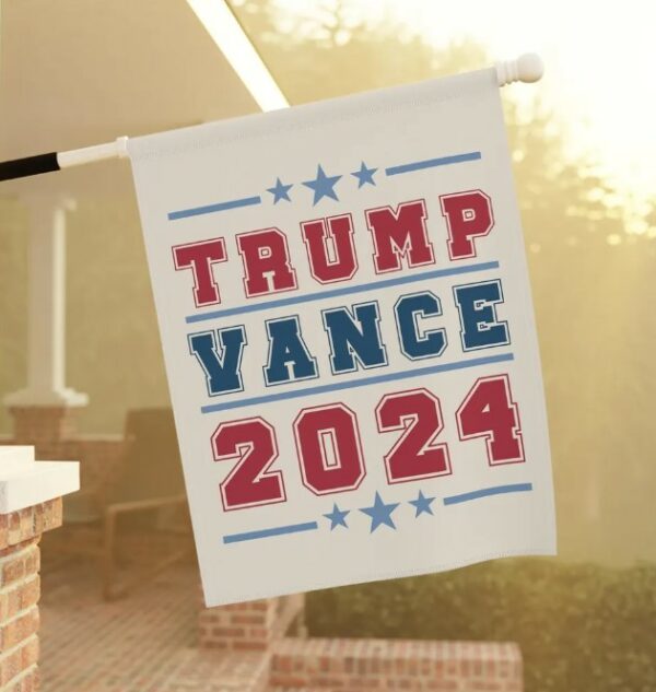 Trump Vance Presidential Election Flag, Republican Election Season Garden Flag, Patriotic Porch Flag, Red White Blue Voting Season Decor2