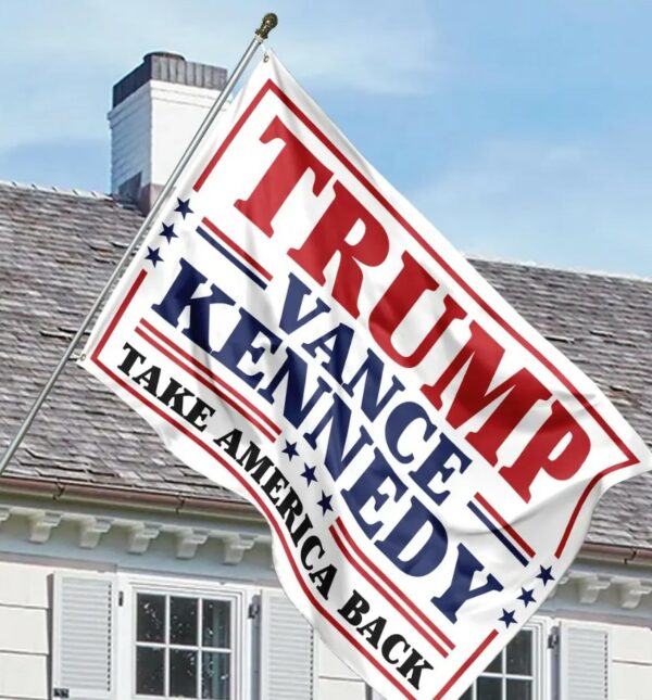 Trump Vance USA 2024 House Flag, Trump Vance Kennedy House Flag, Trump Kennedy House Flag, Take America Back House Flag, Political Flag