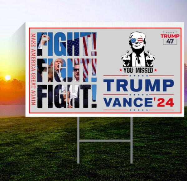 Trump Yard sign Trump Vance 20242