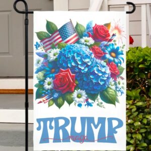 Trump garden flag Trump Vance flag Trump yard sign Republican yard flag MAGA 2024 Election flag Trump floral flag for yard Trump house flag 5 Trump garden flag Trump Vance flag Trump yard sign Republican yard flag MAGA 2024 Election flag Trump floral flag for yard Trump house flag1