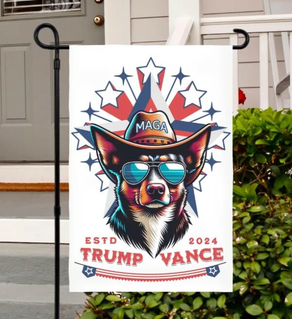 Trump garden flag Trump Vance flag Trump yard sign Republican yard flag MAGA 2024 Election flag Trump floral flag for yard Trump house flag1