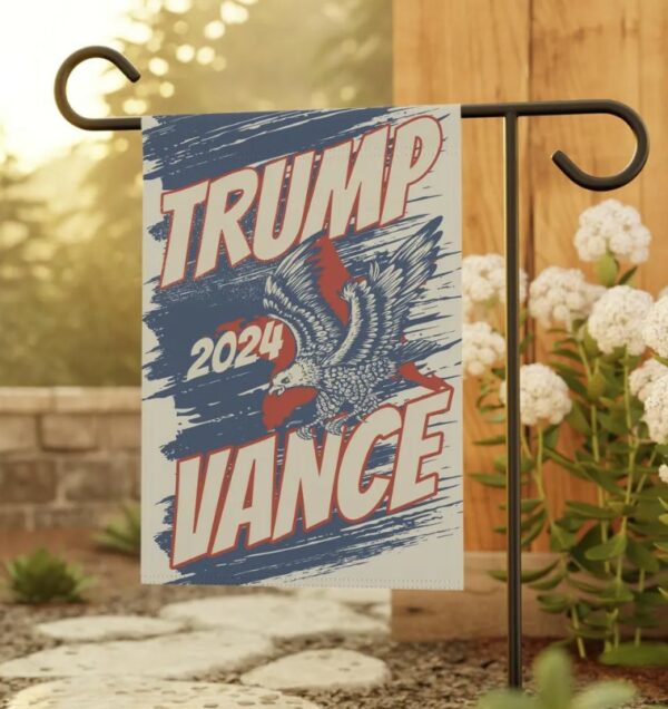 Trump garden flag Trump Vance flag Trump yard sign Republican yard flag MAGA 2024 Election flag Trump floral flag for yard Trump house flag3