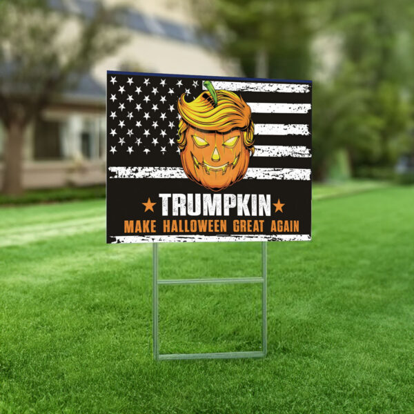 Trumpkin Garden Yard Sign, Halloween Trump Yard Sign