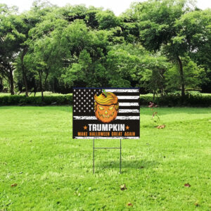 Trumpkin Garden Yard Sign 5 Trumpkin Garden Yard Sign, Halloween Trump Yard Sign, Make Halloween Great Again