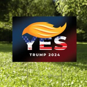 Yes Trump Vance 2024 Yard Sign - Coroplast American Flag Donald Trump For President 2024, Take America Back Yard Sign with Metal H-Stake 4 Yes Trump Vance 2024 Yard Sign - Coroplast American Flag Donald Trump For President 2024, Take America Back Yard Sign with Metal H-Stake1