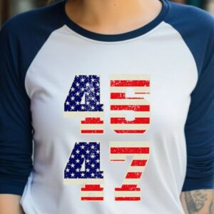 Patriotic 45 47 American Flag Trump Shirt: Show Your Support for the 47th President 4 45 47 American Flag Trump Shirt, Republican Shirt, 47th President Trump T-shirt, Patriotic 45 47 Shirt For Trump Supporter, Trump 2024 Shirt1