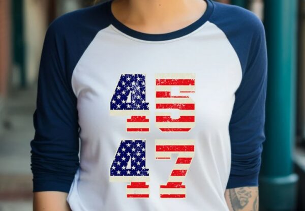 45 47 American Flag Trump Shirt, Republican Shirt, 47th President Trump T-shirt, Patriotic 45 47 Shirt For Trump Supporter, Trump 2024 Shirt1