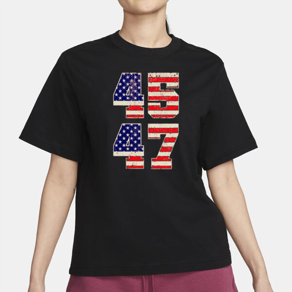 45 47 American Flag Trump Shirt2