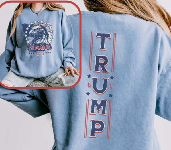 45 47 Maga Trump Conservative Shirt, Trump Supporter Comfort Colors Lightweight Sweatshirt, ProTrump Patriot Election 2024, Take AmericaBack1